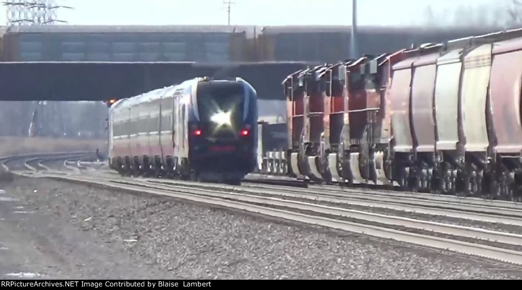 Triple train meet